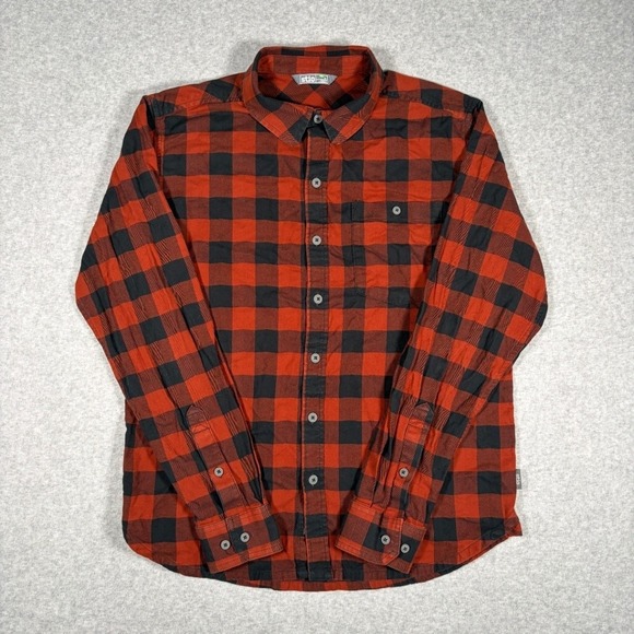 Stio Other - Stio Button-Up Shirt Men's Medium Red Black Plaid Lightweight Flannel